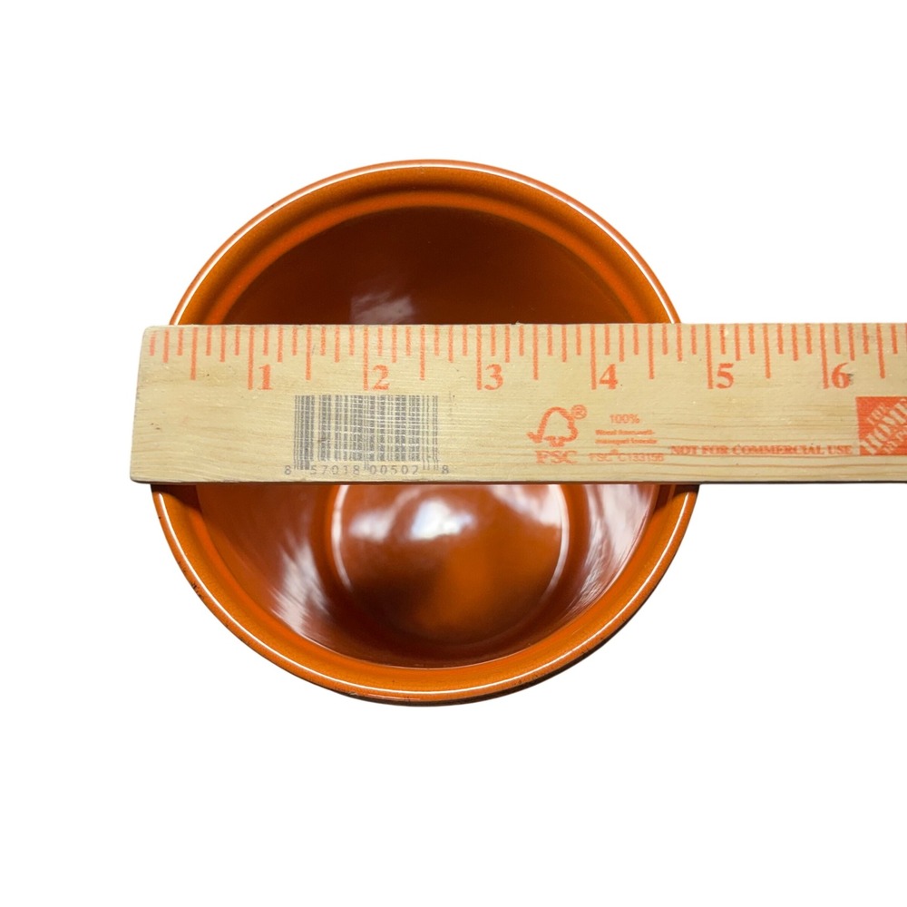 VTG Italian Orange Ceramic Crock Vase Utensil Holder Made in Italy 8.5"MCM Retro - Picture 6 of 10